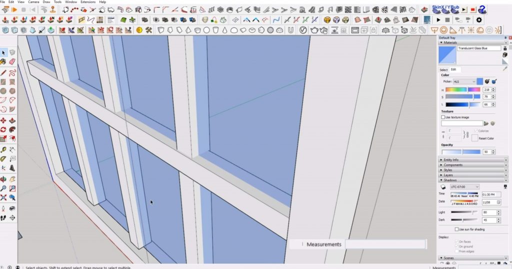 create bump out for windows in Sketchup