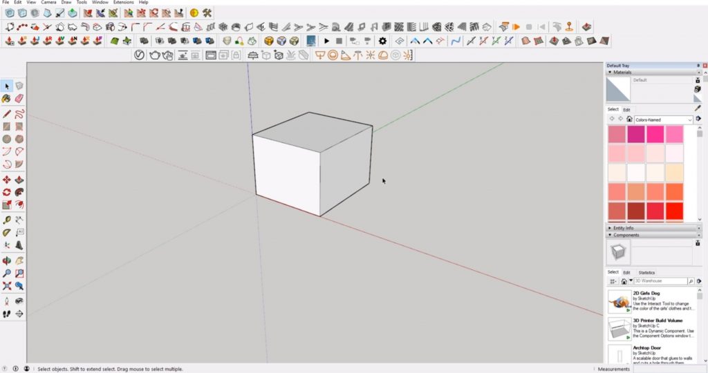 cube to scale in Sketchup