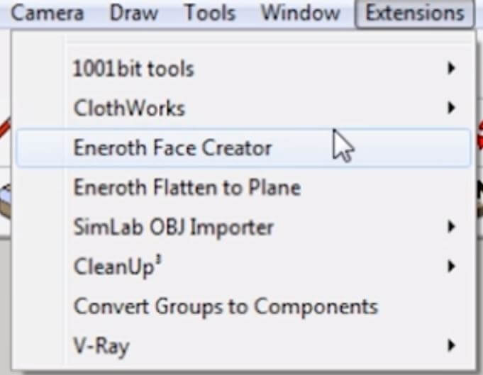 Sketchup create faces extension