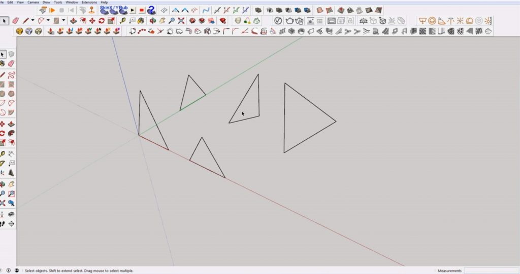 Sketchup create faces for triangles